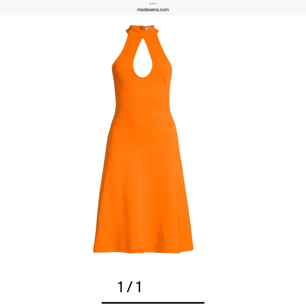NWT Elegant Orange Halter Dress